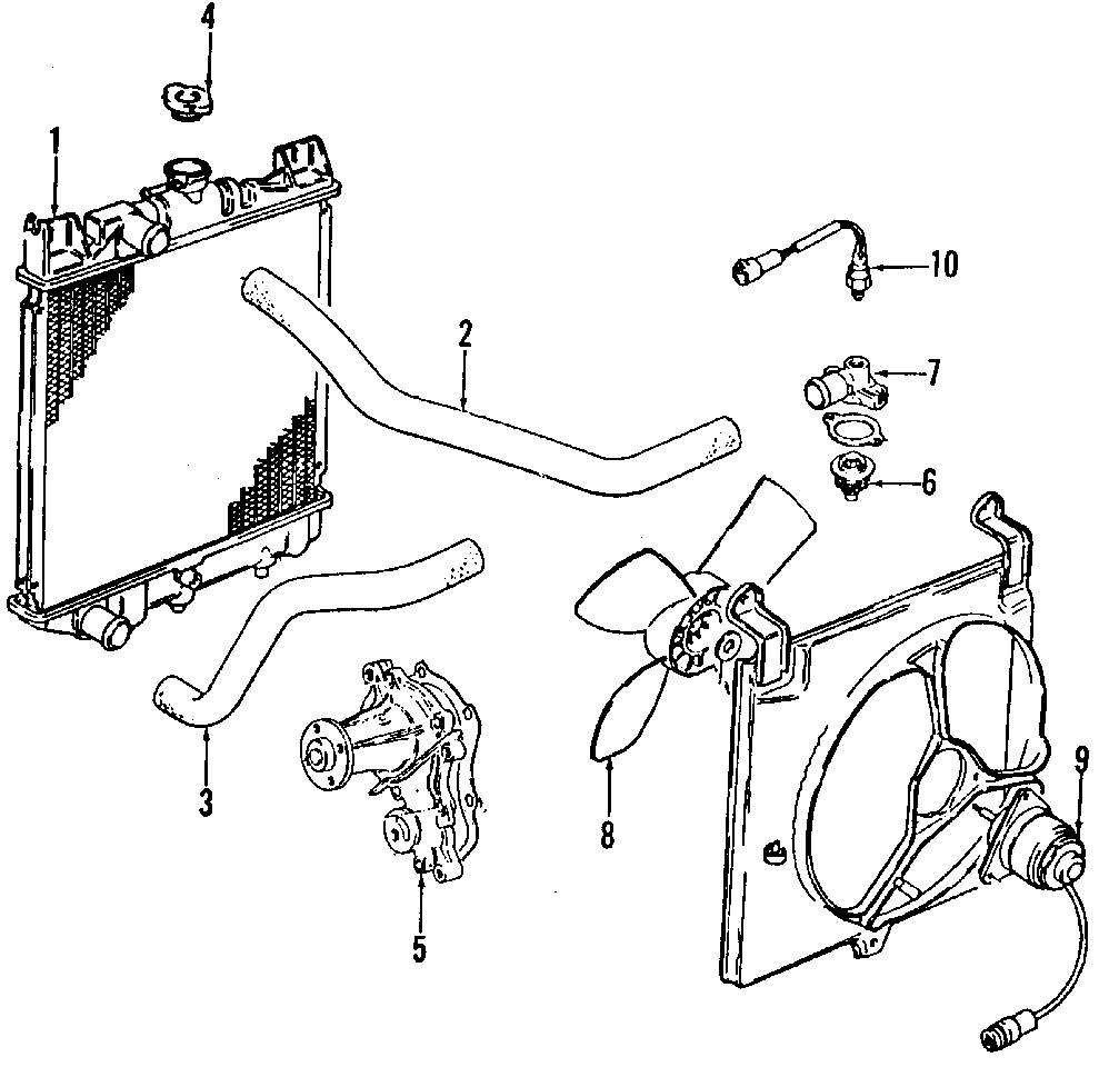 Diagram COOLING SYSTEM. COOLING FAN. RADIATOR. WATER PUMP. for your 2013 Chevrolet Equinox LTZ Sport Utility  