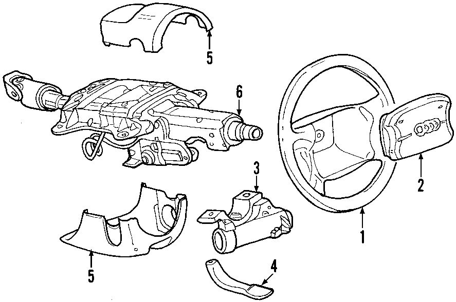 STEERING COLUMN. STEERING WHEEL.