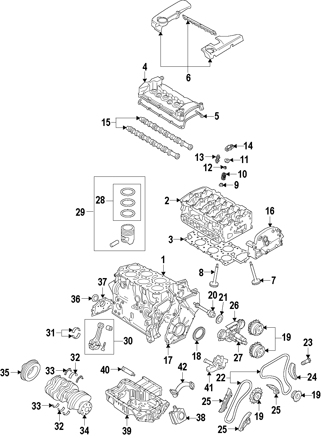 24CAMSHAFT & TIMING. CRANKSHAFT & BEARINGS. CYLINDER HEAD & VALVES. LUBRICATION. MOUNTS. PISTONS. RINGS & BEARINGS.https://images.simplepart.com/images/parts/motor/fullsize/F206030.png