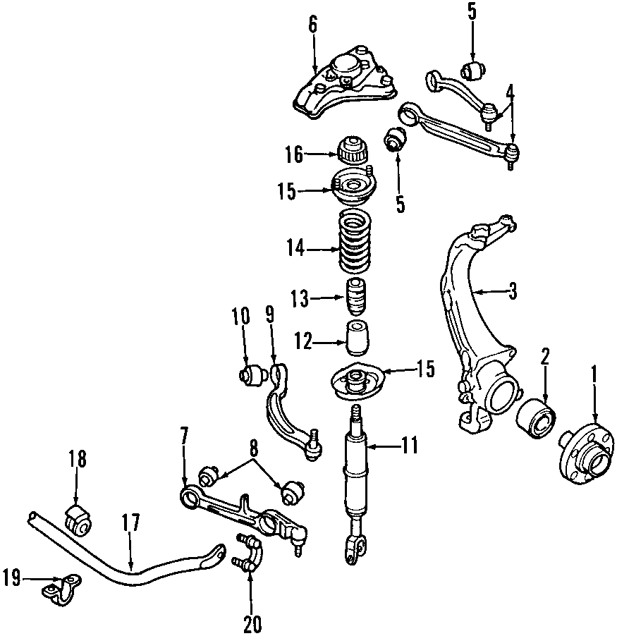 15FRONT SUSPENSION. LOWER CONTROL ARM. STABILIZER BAR. SUSPENSION COMPONENTS.https://images.simplepart.com/images/parts/motor/fullsize/F207050.png