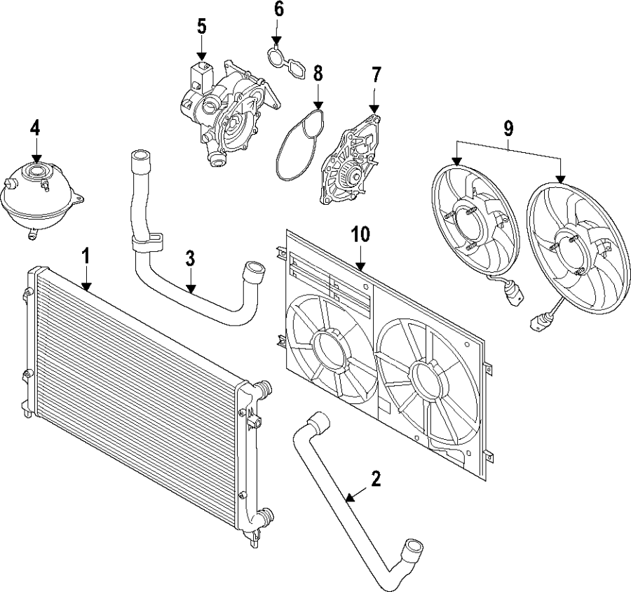 COOLING SYSTEM. COOLING FAN. RADIATOR. WATER PUMP.