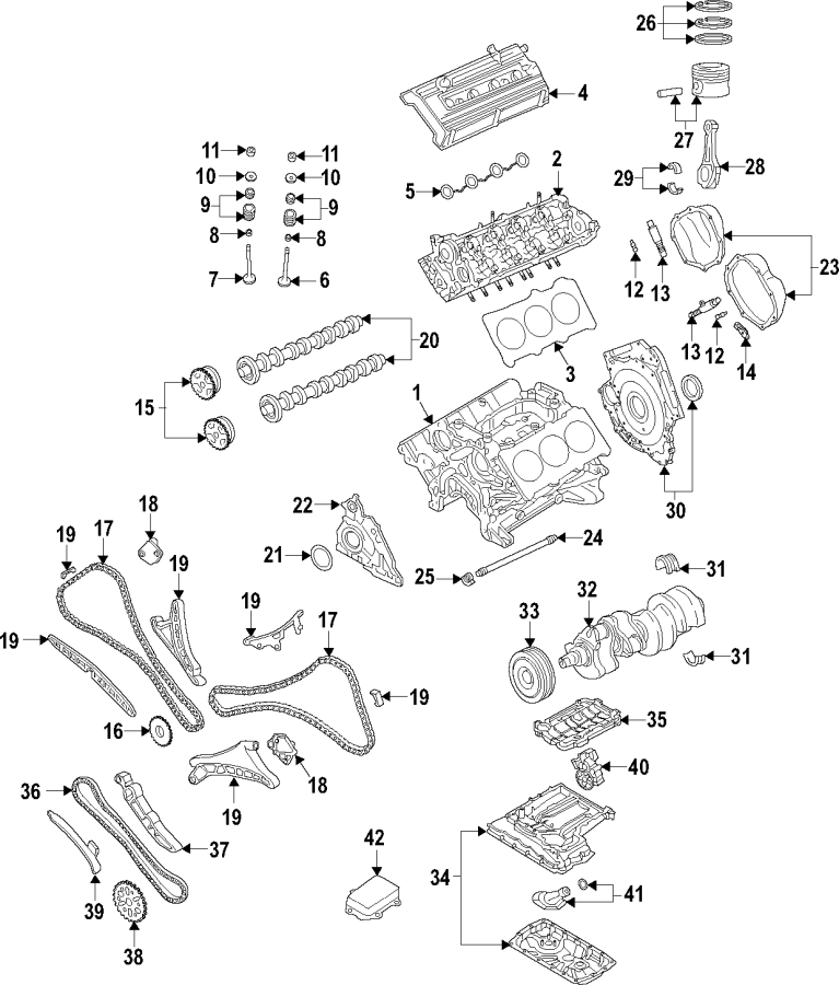 19Camshaft & timing. Crankshaft & bearings. Cylinder head & valves. Lubrication. Mounts. Pistons. Rings & bearings.https://images.simplepart.com/images/parts/motor/fullsize/F20D025.png