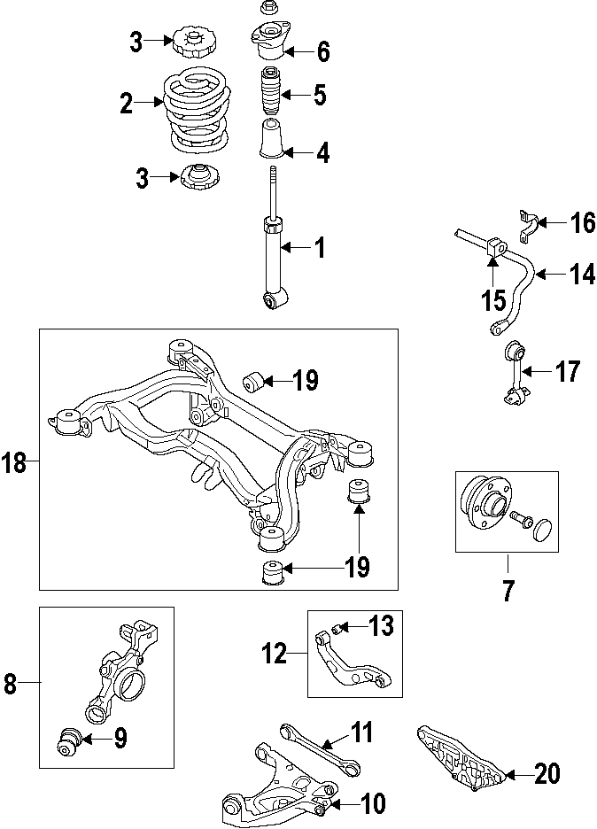 19REAR SUSPENSION. LOWER CONTROL ARM. STABILIZER BAR. SUSPENSION COMPONENTS. UPPER CONTROL ARM.https://images.simplepart.com/images/parts/motor/fullsize/F211120.png