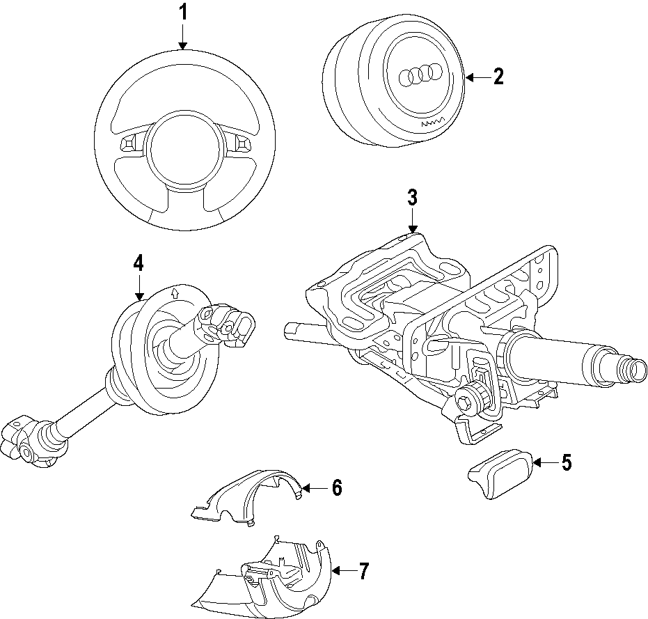 STEERING COLUMN. STEERING WHEEL.