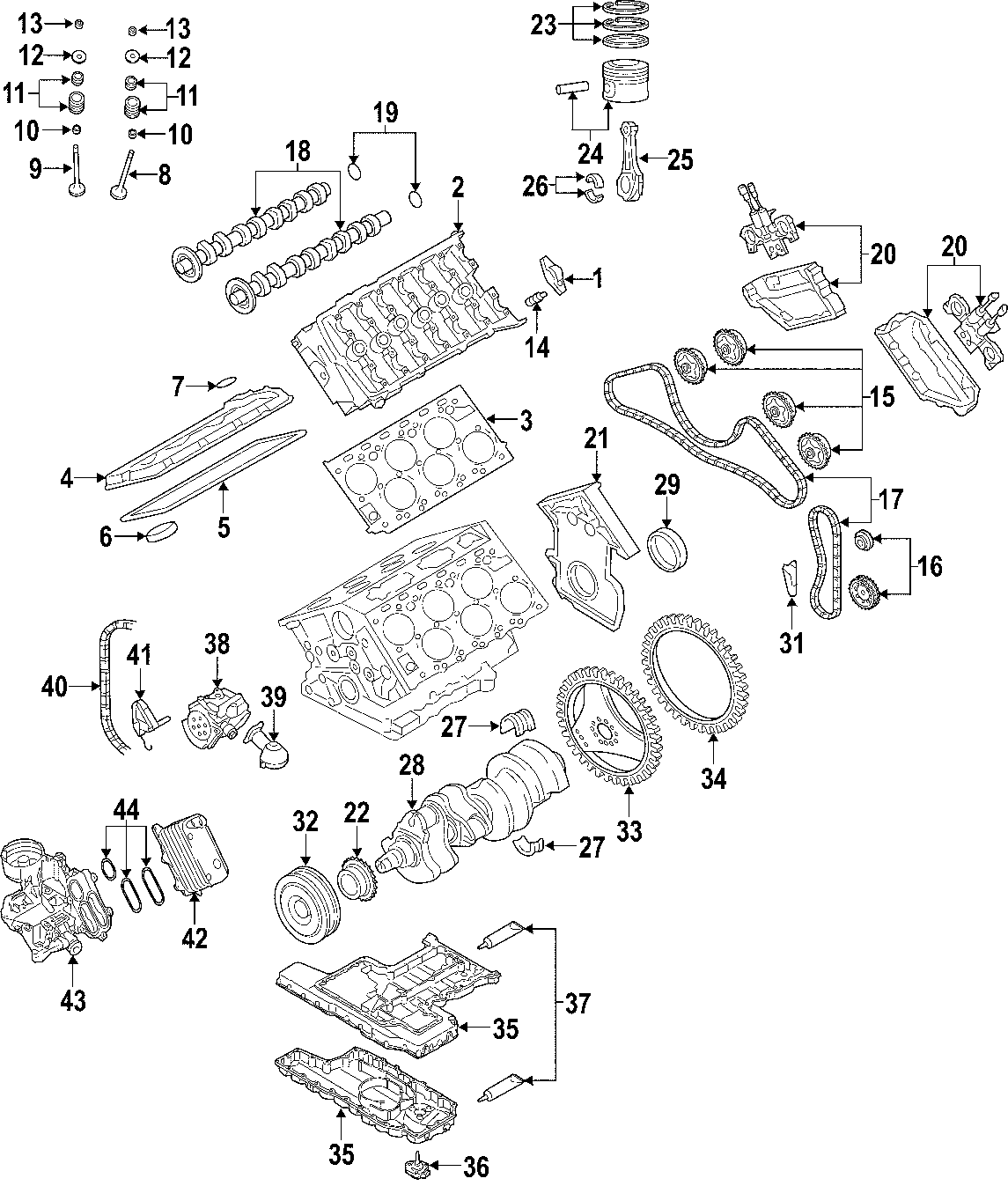 35CAMSHAFT & TIMING. CRANKSHAFT & BEARINGS. CYLINDER HEAD & VALVES. LUBRICATION. MOUNTS.https://images.simplepart.com/images/parts/motor/fullsize/F220045.png