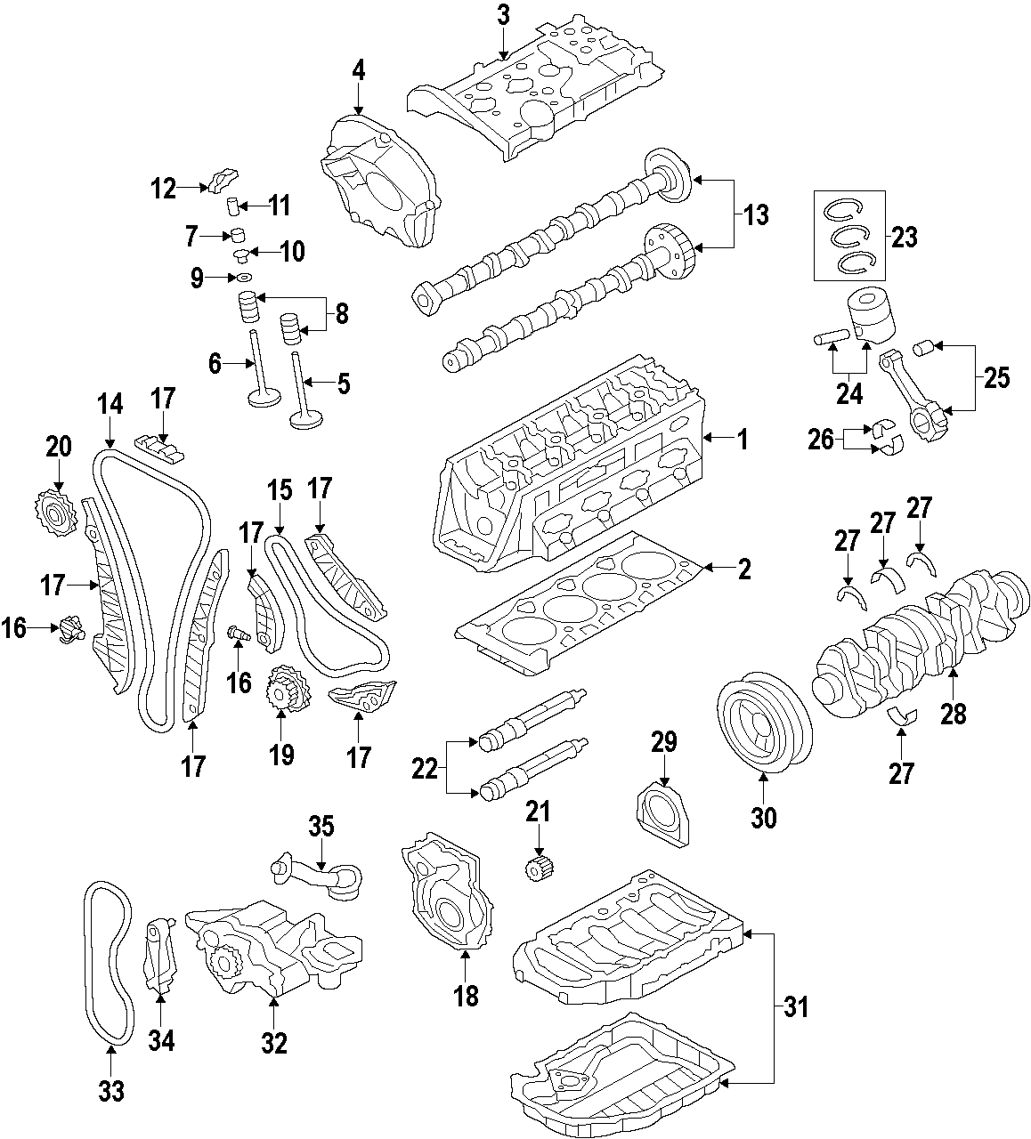 CAMSHAFT & TIMING. CRANKSHAFT & BEARINGS. CYLINDER HEAD & VALVES. LUBRICATION. MOUNTS. PISTONS. RINGS & BEARINGS.https://images.simplepart.com/images/parts/motor/fullsize/F221042.png