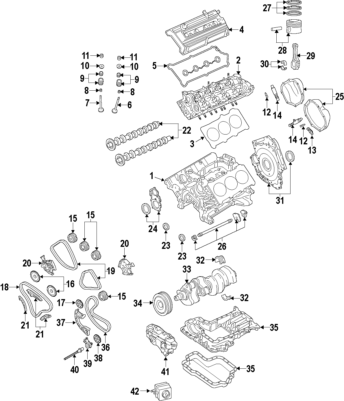 21CAMSHAFT & TIMING. CRANKSHAFT & BEARINGS. CYLINDER HEAD & VALVES. LUBRICATION. MOUNTS. PISTONS. RINGS & BEARINGS.https://images.simplepart.com/images/parts/motor/fullsize/F222040.png