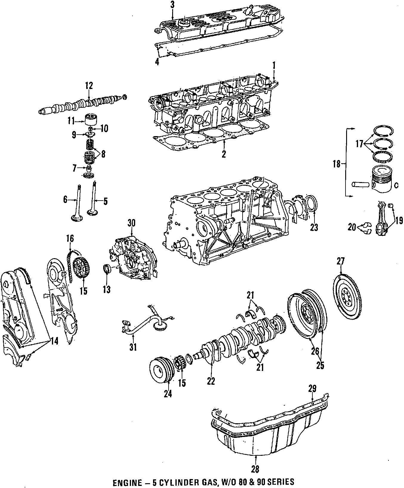 CAMSHAFT & TIMING. CRANKSHAFT & BEARINGS. CYLINDER HEAD & VALVES. LUBRICATION. MOUNTS. PISTONS. RINGS & BEARINGS.