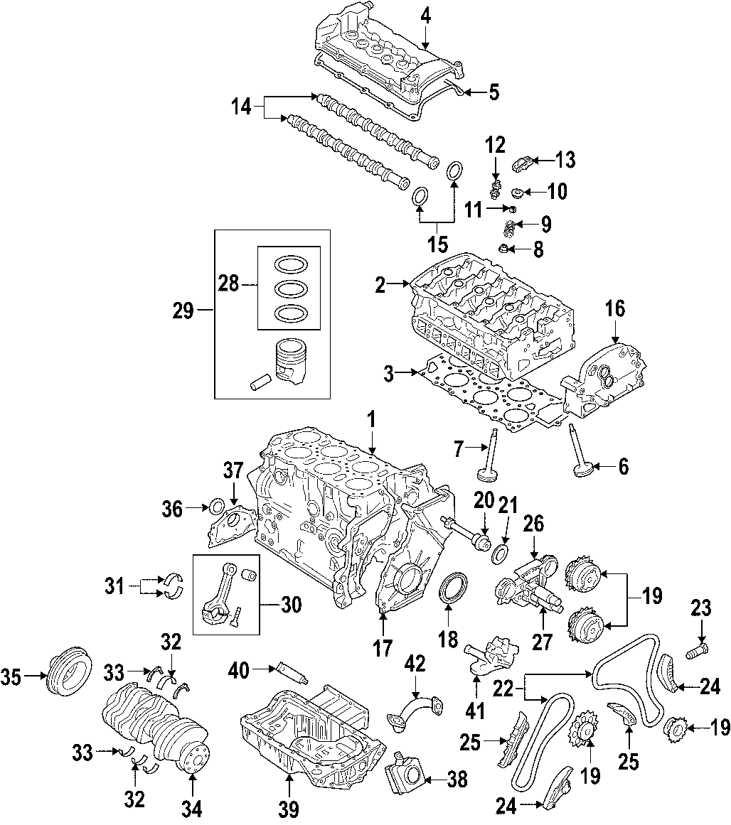 4CAMSHAFT & TIMING. CRANKSHAFT & BEARINGS. CYLINDER HEAD & VALVES. LUBRICATION. MOUNTS. PISTONS. RINGS & BEARINGS.https://images.simplepart.com/images/parts/motor/fullsize/F256045.png