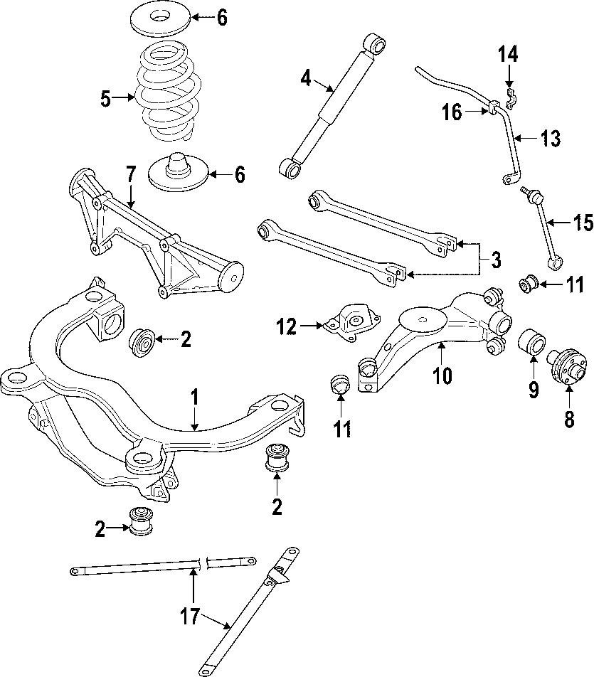 2REAR SUSPENSION. STEERING COLUMN. STABILIZER BAR. STEERING WHEEL. SUSPENSION COMPONENTS.https://images.simplepart.com/images/parts/motor/fullsize/F256100.png