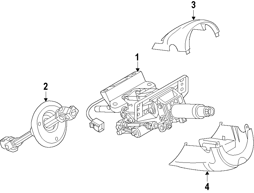 Steering column. Steering wheel.