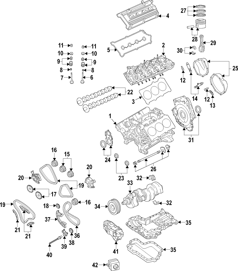 34CAMSHAFT & TIMING. CRANKSHAFT & BEARINGS. CYLINDER HEAD & VALVES. LUBRICATION. MOUNTS. PISTONS. RINGS & BEARINGS.https://images.simplepart.com/images/parts/motor/fullsize/F25D050.png