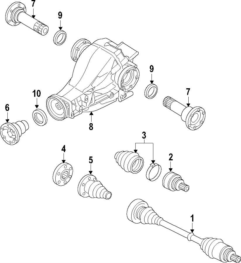 9REAR AXLE. AXLE SHAFTS & JOINTS. DIFFERENTIAL. DRIVE AXLES. PROPELLER SHAFT.https://images.simplepart.com/images/parts/motor/fullsize/F25D090.png