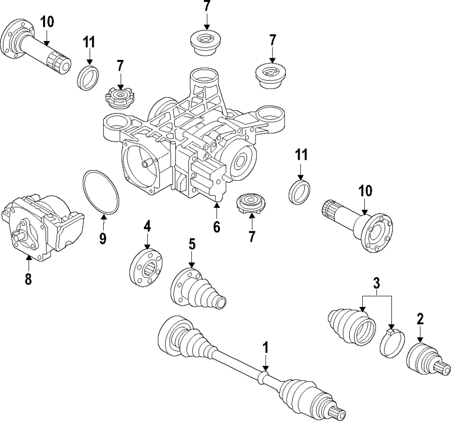 9REAR AXLE. AXLE SHAFTS & JOINTS. DIFFERENTIAL. DRIVE AXLES. PROPELLER SHAFT.https://images.simplepart.com/images/parts/motor/fullsize/F25F070.png