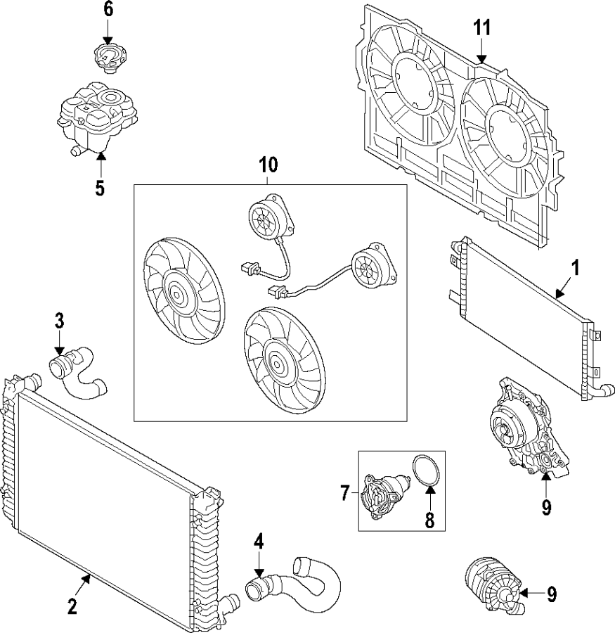 8Cooling system. Cooling fan. Radiator. Water pump.https://images.simplepart.com/images/parts/motor/fullsize/F25M015.png