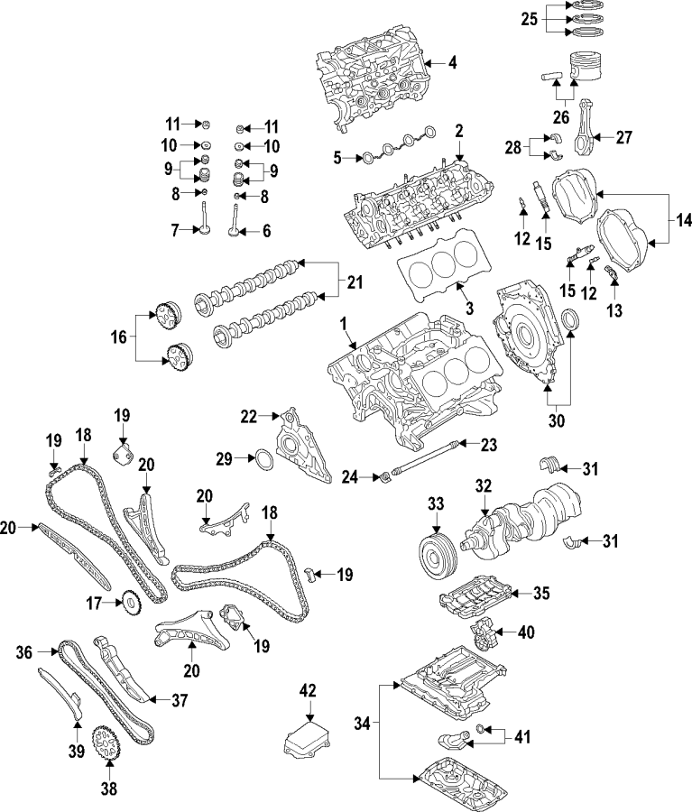 2Camshaft & timing. Crankshaft & bearings. Cylinder head & valves. Lubrication. Mounts. Pistons. Rings & bearings.https://images.simplepart.com/images/parts/motor/fullsize/F25N015.png