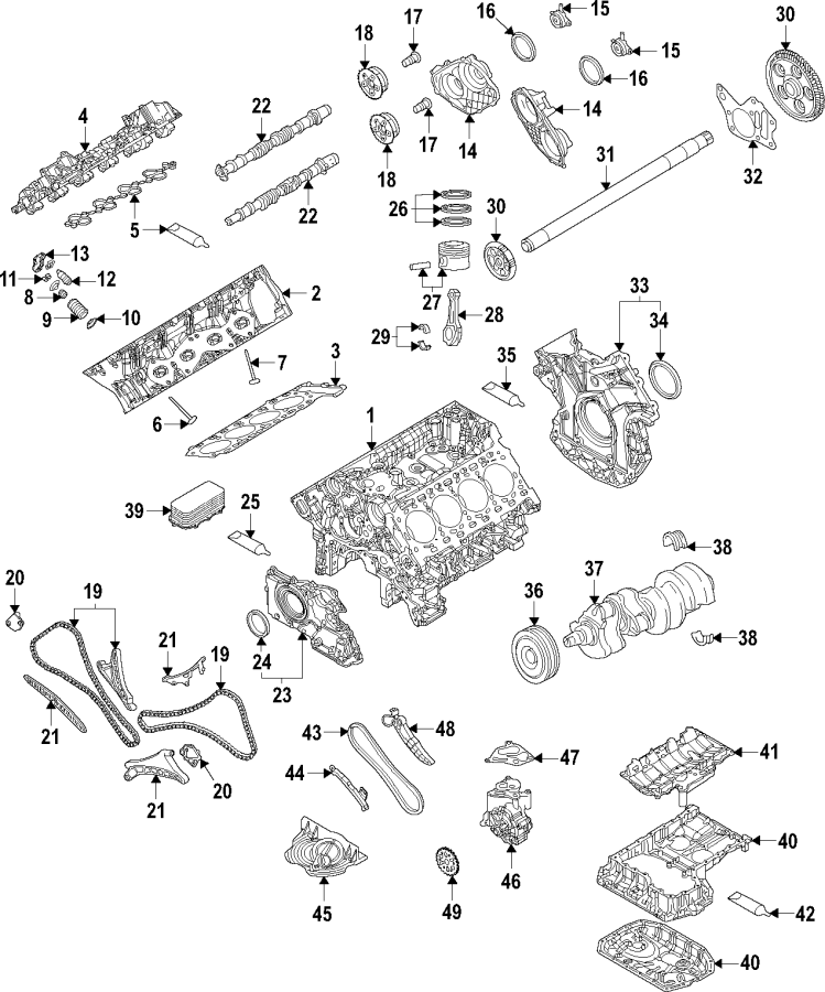 43Camshaft & timing. Crankshaft & bearings. Cylinder head & valves. Lubrication. Mounts. Pistons. Rings & bearings.https://images.simplepart.com/images/parts/motor/fullsize/F25N180.png