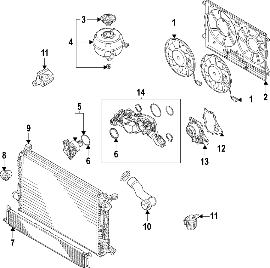 6Cooling system. Cooling fan. Water pump.https://images.simplepart.com/images/parts/motor/fullsize/F25N190.png