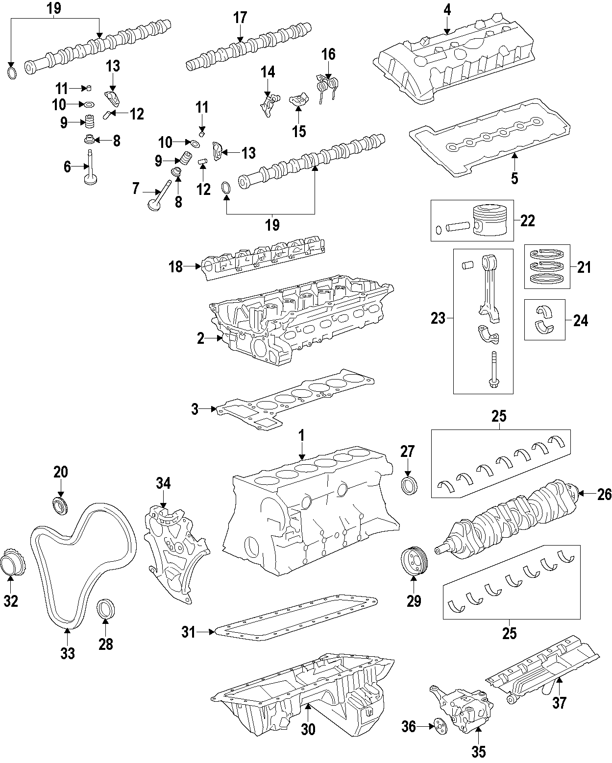 2CAMSHAFT & TIMING. CRANKSHAFT & BEARINGS. CYLINDER HEAD & VALVES. LUBRICATION. MOUNTS. PISTONS. RINGS & BEARINGS.https://images.simplepart.com/images/parts/motor/fullsize/F26A025.png