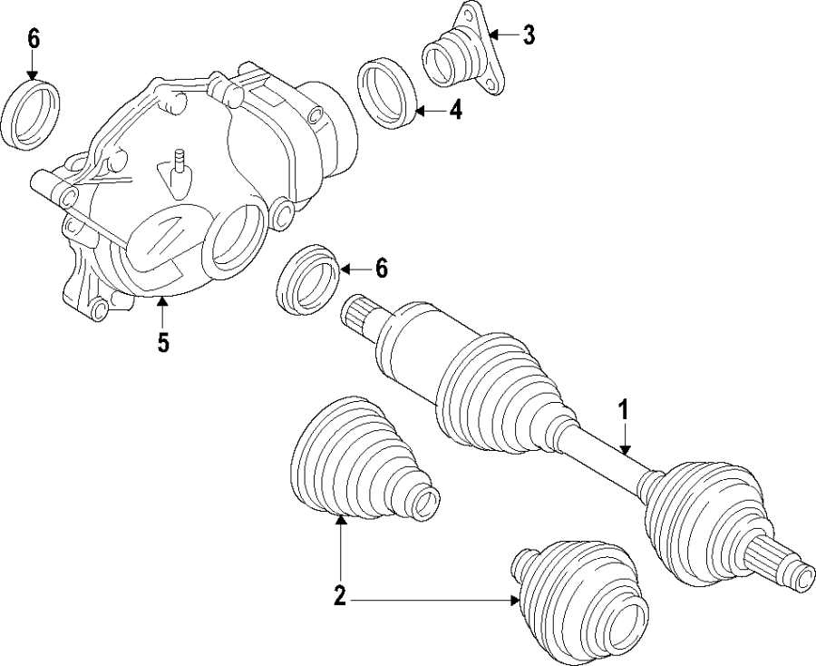 6DRIVE AXLES. AXLE SHAFTS & JOINTS. DIFFERENTIAL. FRONT AXLE. PROPELLER SHAFT.https://images.simplepart.com/images/parts/motor/fullsize/F26D060.png