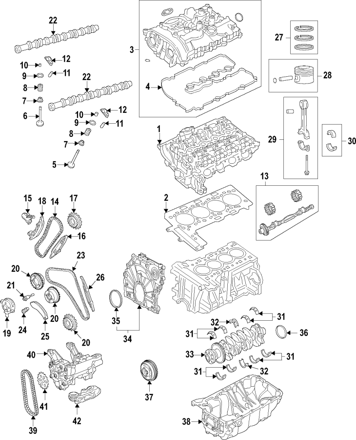 Camshaft & timing. Crankshaft & bearings. Cylinder head & valves. Lubrication. Mounts. Pistons. Rings & bearings.https://images.simplepart.com/images/parts/motor/fullsize/F26F050.png