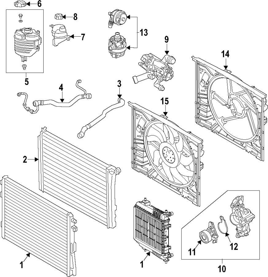 5Cooling system. Cooling fan. Radiator. Water pump.https://images.simplepart.com/images/parts/motor/fullsize/F26G040.png