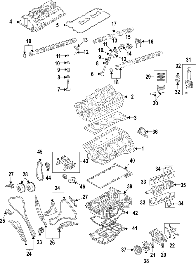 Camshaft & timing. Crankshaft & bearings. Cylinder head & valves. Lubrication. Mounts. Pistons. Rings & bearings.https://images.simplepart.com/images/parts/motor/fullsize/F26H070.png