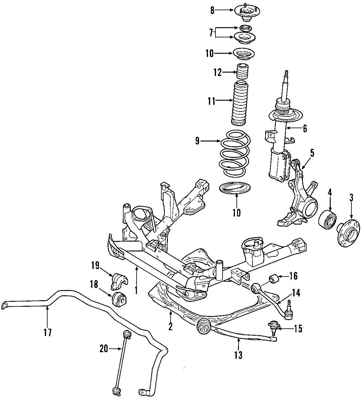 FRONT SUSPENSION. LOWER CONTROL ARM. RIDE CONTROL. STABILIZER BAR. SUSPENSION COMPONENTS.https://images.simplepart.com/images/parts/motor/fullsize/F274030.png