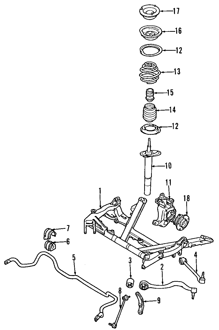 FRONT SUSPENSION. LOWER CONTROL ARM. RIDE CONTROL. STABILIZER BAR. SUSPENSION COMPONENTS.