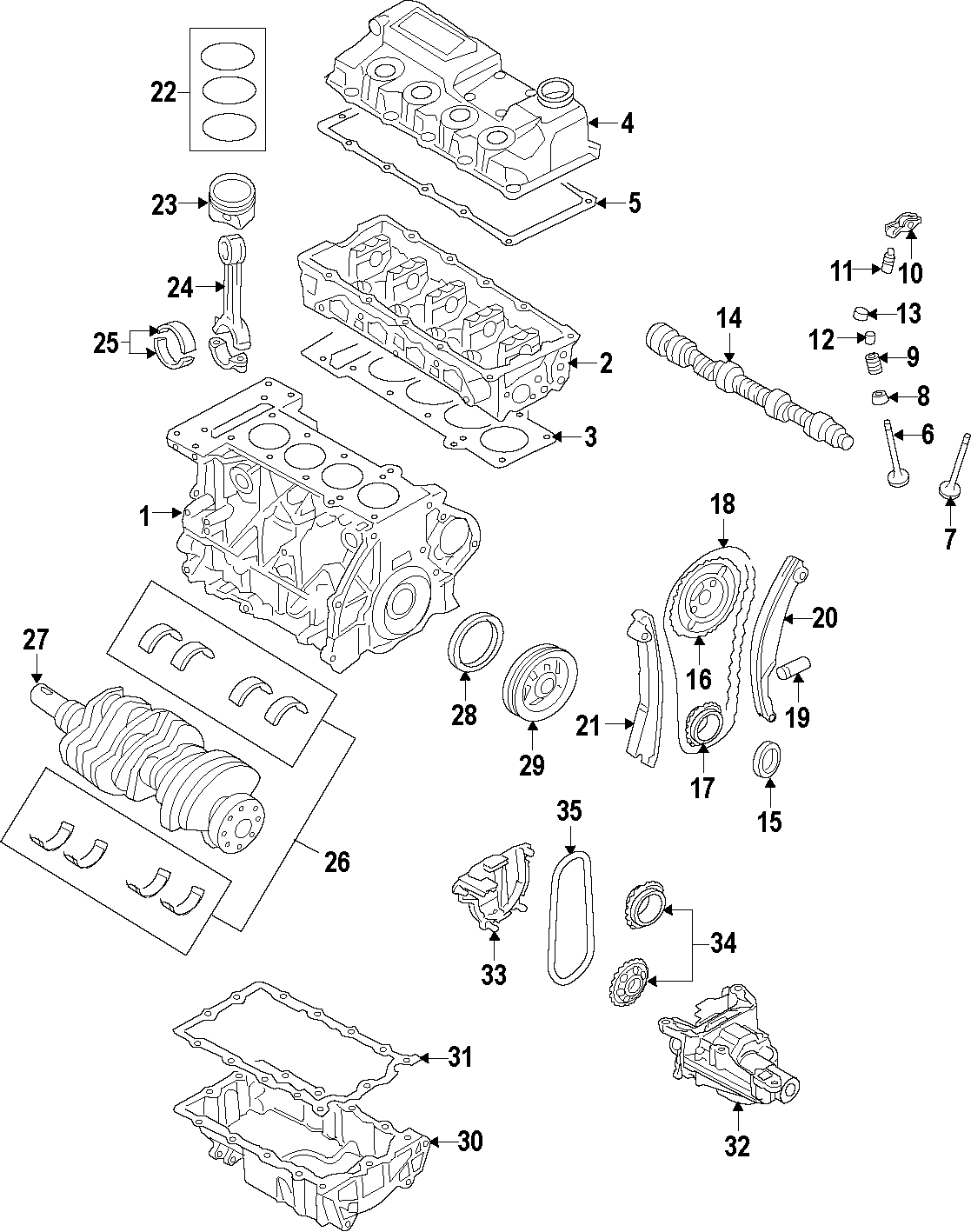 Front suspension. Lower control arm. Ride control. Stabilizer bar. Suspension components.https://images.simplepart.com/images/parts/motor/fullsize/F27E040.png