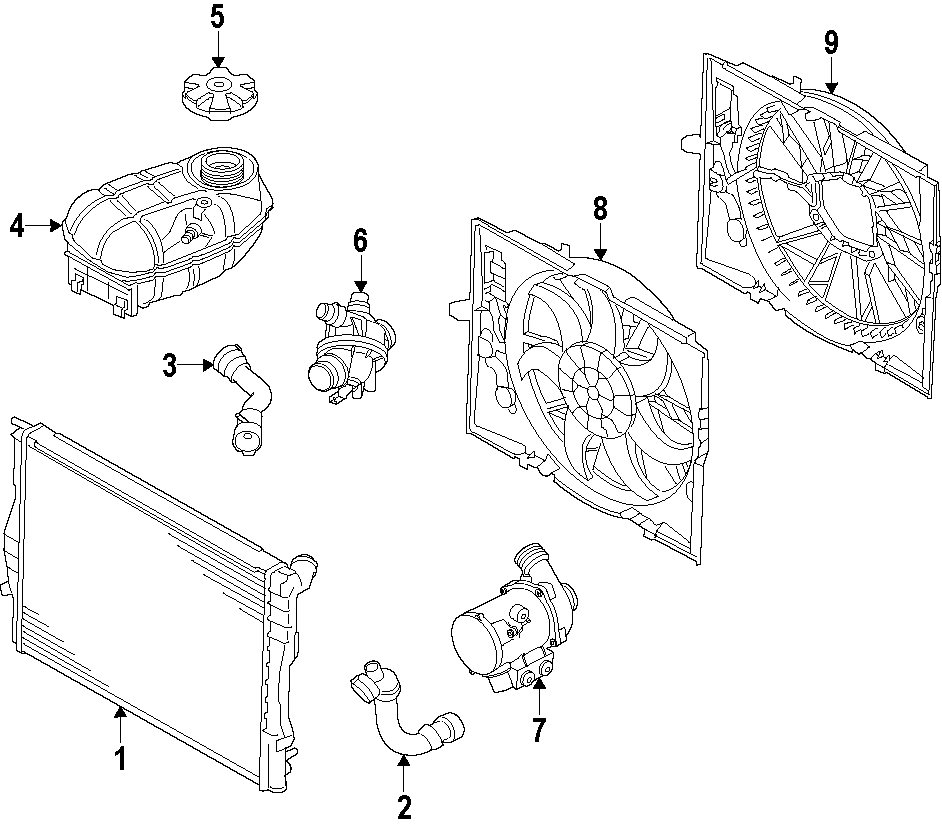 COOLING SYSTEM. COOLING FAN. RADIATOR. WATER PUMP.