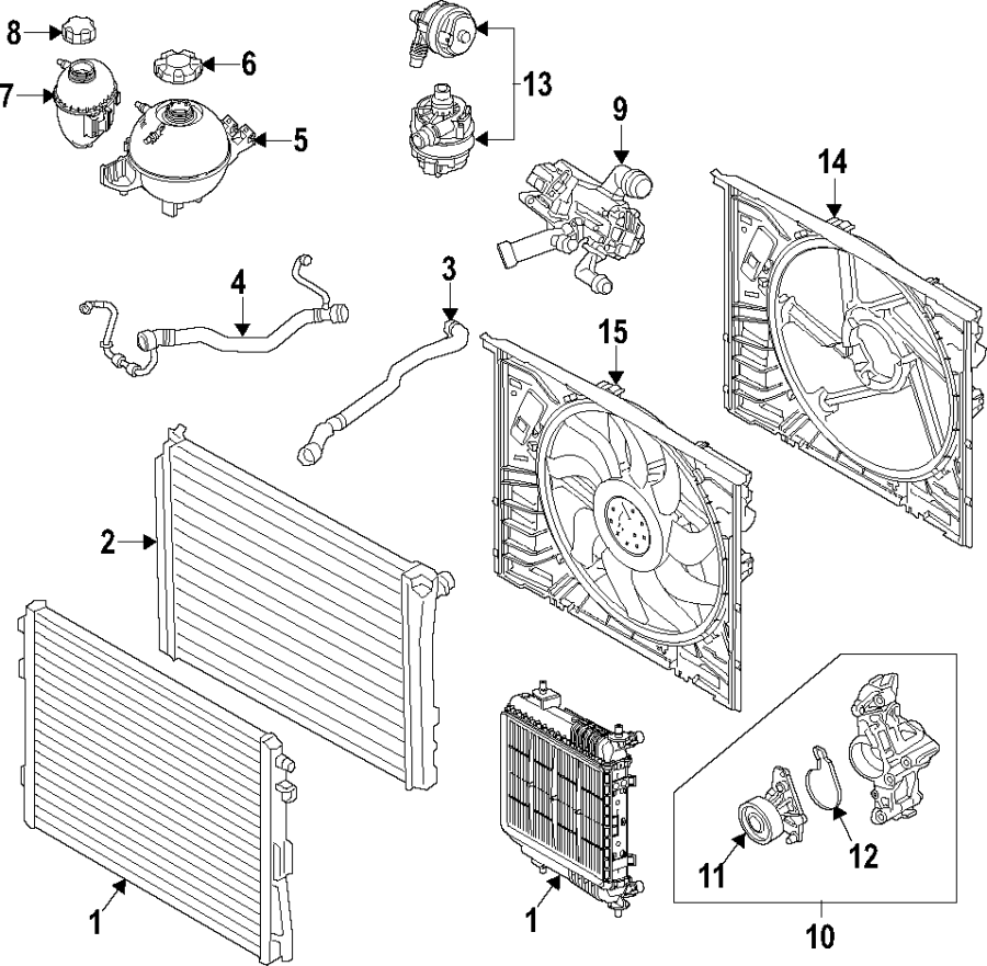 4Cooling system. Cooling fan. Water pump.https://images.simplepart.com/images/parts/motor/fullsize/F27J010.png