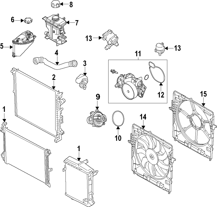 3Cooling system. Cooling fan. Water pump.https://images.simplepart.com/images/parts/motor/fullsize/F27O040.png