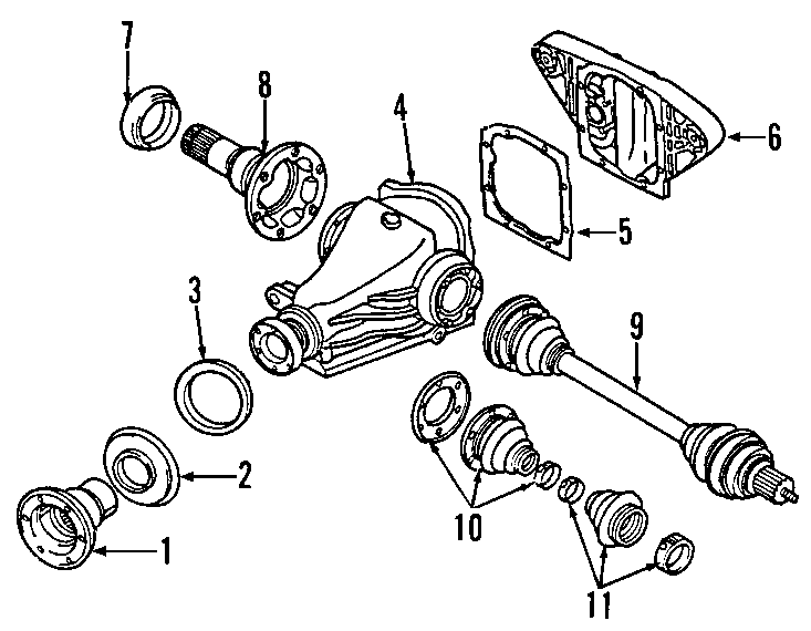 REAR AXLE. AXLE SHAFTS & JOINTS. DIFFERENTIAL. DRIVE AXLES. PROPELLER SHAFT.