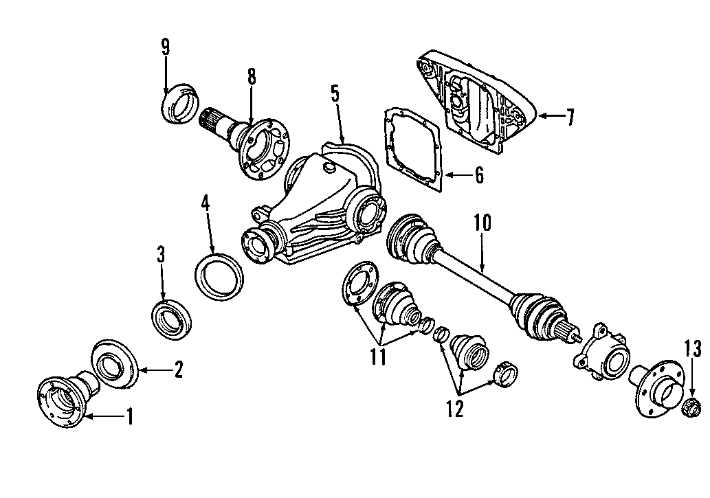 13REAR AXLE. AXLE SHAFTS & JOINTS. DIFFERENTIAL. DRIVE AXLES. PROPELLER SHAFT.https://images.simplepart.com/images/parts/motor/fullsize/F283100.png