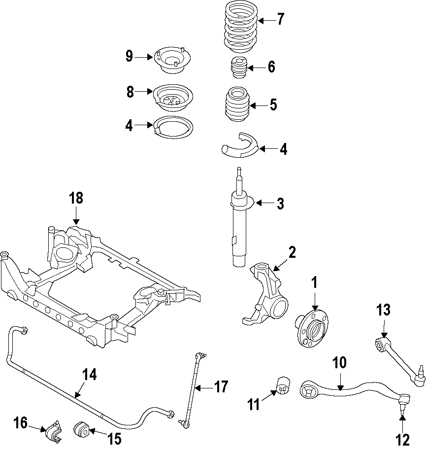 15FRONT SUSPENSION. LOWER CONTROL ARM. STABILIZER BAR. SUSPENSION COMPONENTS.https://images.simplepart.com/images/parts/motor/fullsize/F287070.png