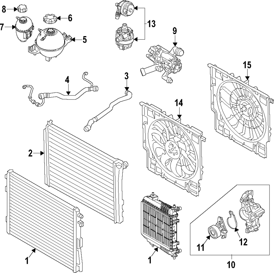 4Cooling system. Cooling fan. Water pump.https://images.simplepart.com/images/parts/motor/fullsize/F28S010.png