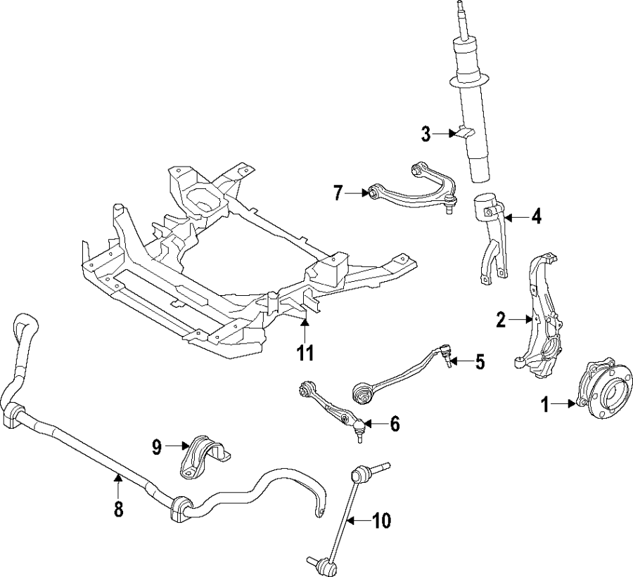 5Front suspension. Lower control arm. Ride control. Suspension components. Upper control arm.https://images.simplepart.com/images/parts/motor/fullsize/F28S050.png