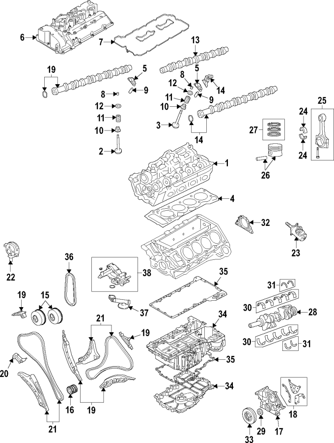 25Camshaft & timing. Crankshaft & bearings. Cylinder head & valves. Lubrication. Mounts. Pistons. Rings & bearings.https://images.simplepart.com/images/parts/motor/fullsize/F28T080.png