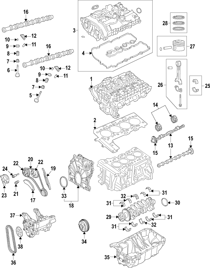 34Camshaft & timing. Crankshaft & bearings. Cylinder head & valves. Lubrication. Mounts. Pistons. Rings & bearings.https://images.simplepart.com/images/parts/motor/fullsize/F28V040.png