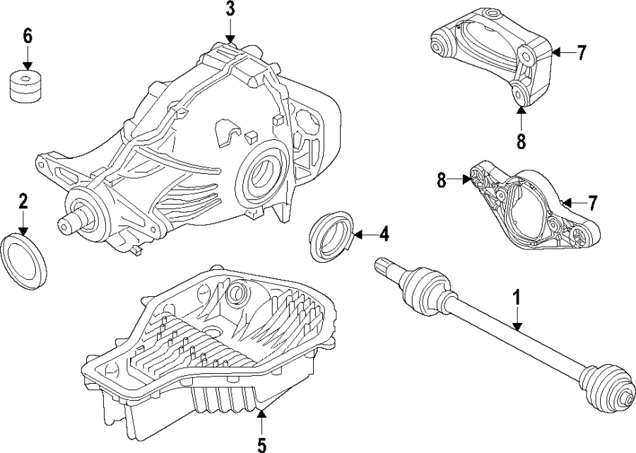 Rear axle. Differential. Drive axles. Propeller shaft.https://images.simplepart.com/images/parts/motor/fullsize/F293045.png