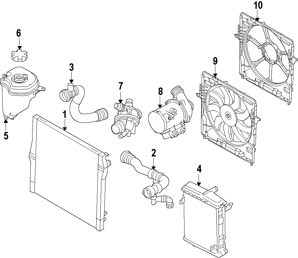 1Cooling system. Cooling fan. Radiator. Water pump.https://images.simplepart.com/images/parts/motor/fullsize/F299030.png