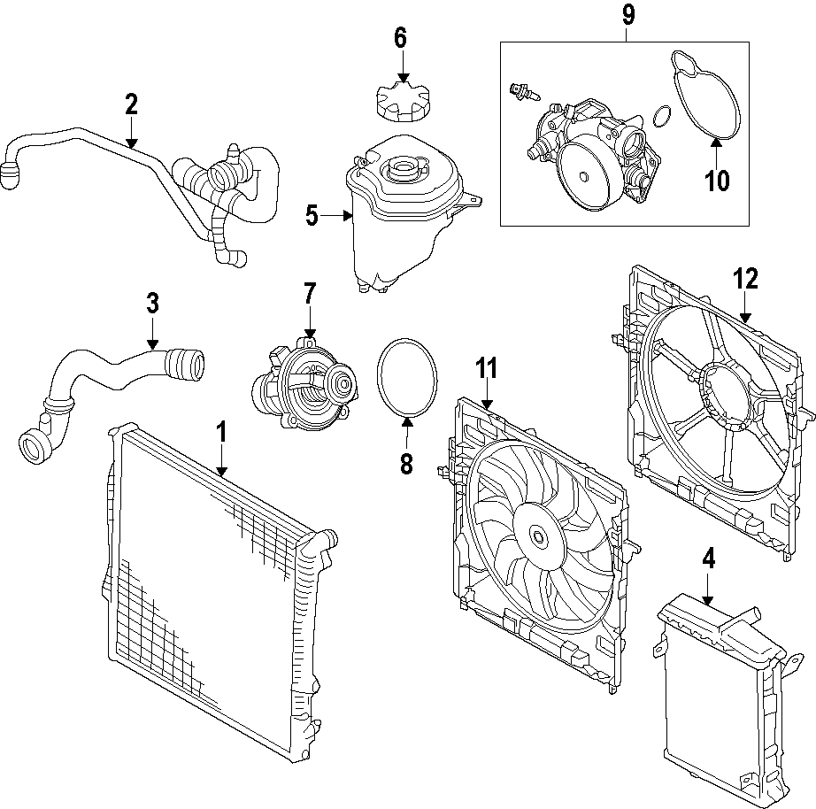 2Cooling system. Cooling fan. Radiator. Water pump.https://images.simplepart.com/images/parts/motor/fullsize/F299040.png