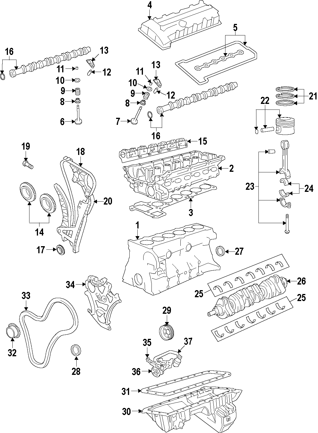 35Camshaft & timing. Crankshaft & bearings. Cylinder head & valves. Lubrication. Mounts. Pistons. Rings & bearings.https://images.simplepart.com/images/parts/motor/fullsize/F299050.png