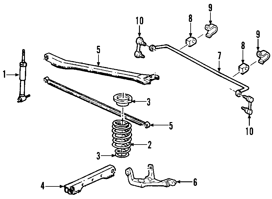 Diagram REAR SUSPENSION. STABILIZER BAR. SUSPENSION COMPONENTS. for your 2004 Ford F-550 Super Duty   