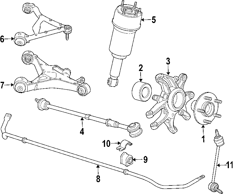 Diagram REAR SUSPENSION. for your 2006 Jaguar Vanden Plas   