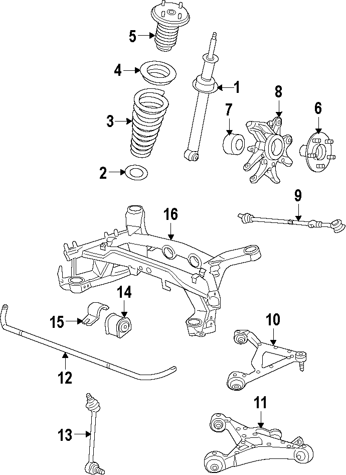 Diagram REAR SUSPENSION. for your 2000 Jaguar Vanden Plas   