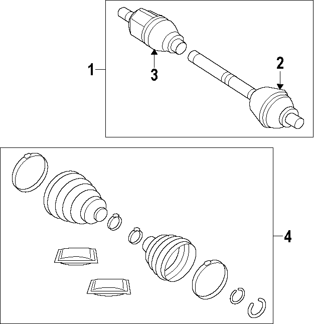 Diagram REAR AXLE. AXLE SHAFTS & JOINTS. DRIVE AXLES. PROPELLER SHAFT. for your 2019 Jaguar XE  SV Project 8 Sedan 