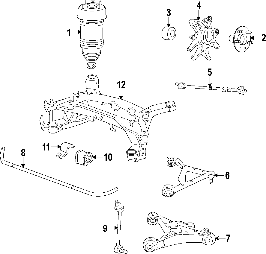 Diagram REAR SUSPENSION. for your 2012 Jaguar XJ  Base Sedan 