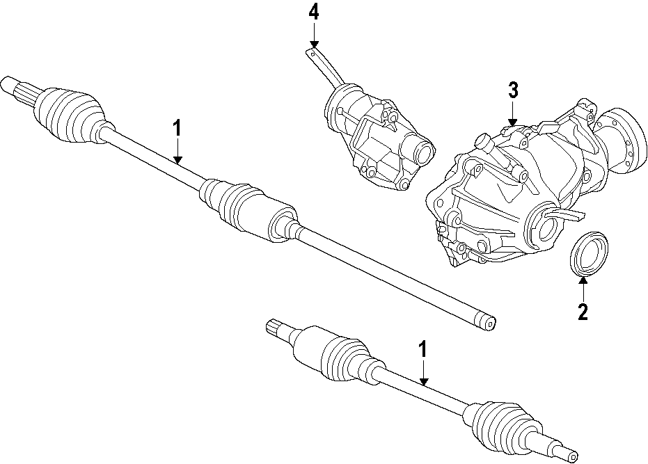 Diagram REAR AXLE. AXLE SHAFTS & JOINTS. DRIVE AXLES. PROPELLER SHAFT. for your 2019 Jaguar XE  SV Project 8 Sedan 